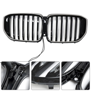 2024+ BMW G05 X5 LCI Front Bumper Grille Black Single Line W/LED Generic