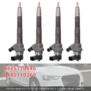 2004-2013 SEAT ALHAMBRA ALTEA EXEO IBIZA LEON 2.0L 4Pcs Fuel Injector 0445110646 0445110369 Generic