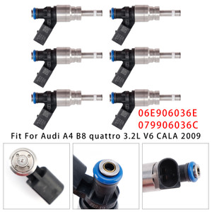 2005-2012 Audi A4 A5 A6 Q5 S6 S8 3.2L V6 6Pcs Fuel Injector 06E906036E 079906036C Generic