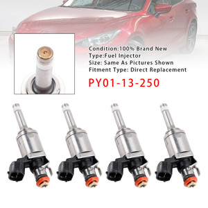 2015-2016 Mazda CX-5 CX-9 4Pcs Fuel Injector PY01-13-250 Generic