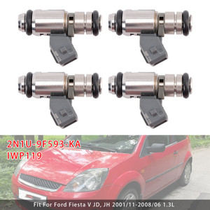 2001-2008 Ford Fiesta V JD, JH 1.3L 4Pcs Fuel Injector 2N1U-9F593-KA IWP119 Generic