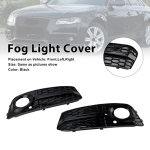 2009-2012 Audi A4 B8 Fog Light Cover Standard Version Black Generic