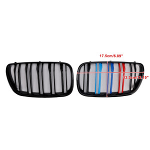 2007-2010 BMW X3 E83 2PCS Gloss Black Front Bumper Grille Generic