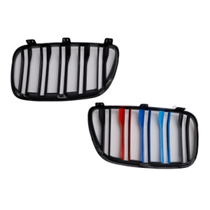 2007-2010 BMW X3 E83 2PCS Gloss Black Front Bumper Grille Generic