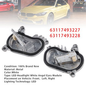 2018-2020 BMW F80 F32 F33 F36 LCI 4 Series 2PCS Angel Eye DRL LED Module 63117493227 63117493228 White Generic