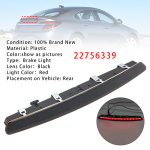 2013-2017 Vauxhall/Opel Insignia A Mk1 Rear High Mount Stop Light Lamp 22756339 Black Generic