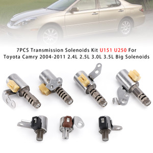 2004-2011 TOYOTA Camry 5 SP FWD 2.4L 2.5L 3.0L 3.5L 7PCS Transmission Solenoids Kit U151 U250 Generic