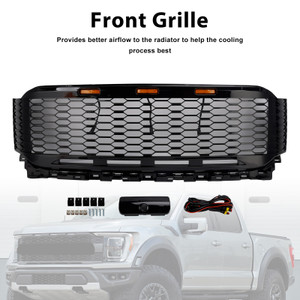 2021-2023 Ford F150 Replacement ABS Front Bumper Grille Raptor W/ LED Generic
