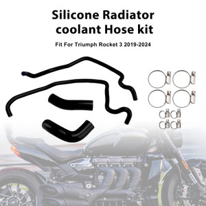 2019-2024 Triumph Rocket 3 Silicone Radiator coolant Hose kit Black Generic