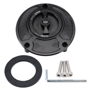 2004-2017 Yamaha FZ6 FZR FZ1/8 FZ-07 Quick Release Keyless Fuel Gas Cap 105mm Black Generic