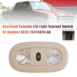 2008-2010 Ford For F-250 F-350 F-450 F-550 Super Duty Overhead Console LED Light Sunroof Switch 8C3Z-25519A70-AB Generic