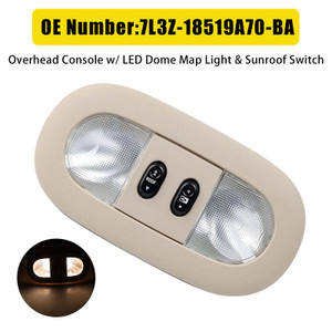 2004-2008 Ford F-150 Overhead Console w/ LED Dome Map Light & Sunroof Switch 7L3Z-18519A70-BA Beige Generic