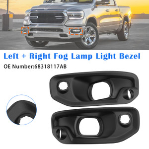 2019-2024 RAM 1500 Left+Right Fog Lamp Light Bezel 68318117AB Generic