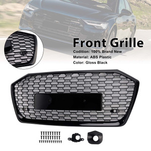 2019-2023 Audi A6 C8/ Sline/ S6 Without ACC RS6 Style Honeycomb Mesh Front Grille Generic