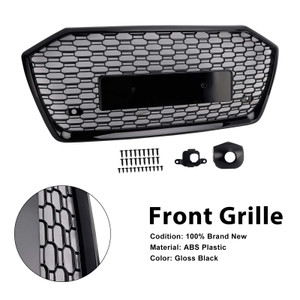 2019-2023 Audi A6 C8/ Sline/ S6 Without ACC RS6 Style Honeycomb Mesh Front Grille Generic