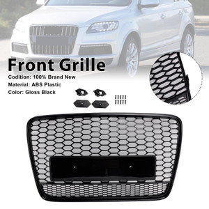 2005-2015 Audi Q7 SQ7 Front Bumper Radiator Vent Mesh Grille Gloss Black Generic