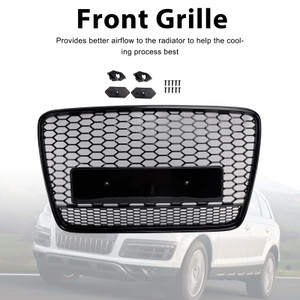 2005-2015 Audi Q7 SQ7 Front Bumper Radiator Vent Mesh Grille Gloss Black Generic