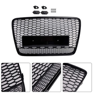 2005-2015 Audi Q7 SQ7 Front Bumper Radiator Vent Mesh Grille Gloss Black Generic