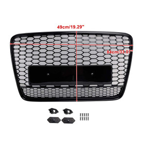 2005-2015 Audi Q7 SQ7 Front Bumper Radiator Vent Mesh Grille Gloss Black Generic