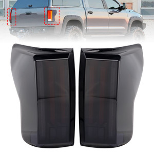 2007-2013 Toyota Tundra Left+Right LED Tail Lights Black Housing Smoked Lens Generic