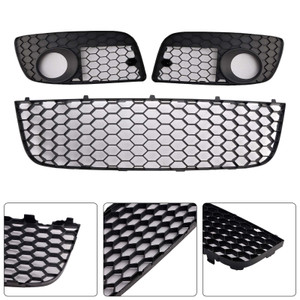 2006-2009 VW GOLF MK5 GTI 3PCS Front Lower Bumper Grille+Fog Light Cover Generic
