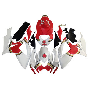 2006-2007 Suzuki GSXR 600 750 White Red Lucky Strike Racing Amotopart Fairings Customs Fairing