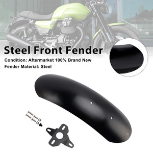 2017-2025 MOTO GUZZI V7 Steel Front Fender Mudguard Black Generic