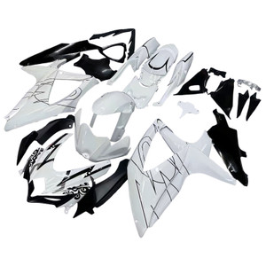 2008-2009-2010 Suzuki GSXR 600 750 White Alstare Corona Racing Amotopart Fairings Customs Fairing