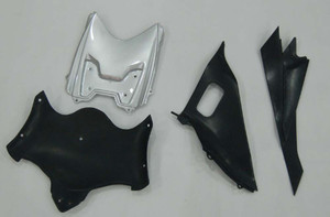 Fairings Suzuki GSXR 600 750 Silver Red GSXR Racing  (2008-2009-2010)