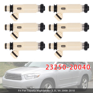 2008-2010 Toyota Highlander 3.3L V6 6Pcs Fuel Injector 2325020040 Generic