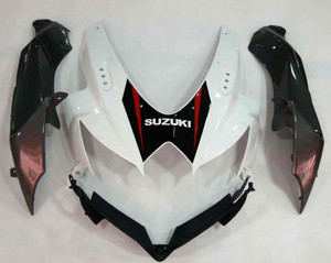 Fairings Suzuki GSXR 600 750 White & Silver GSXR Racing  (2008-2009-2010)