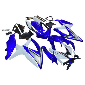 2008-2009-2010 Suzuki GSXR 600 750 White & Blue GSXR Racing Amotopart Fairings Customs Fairing