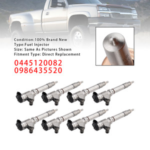2007-2010 GMC Chevy SIERRA 2500 3500 HD 6.6L 8Pcs Fuel Injector 0445120082 0986435520 Generic