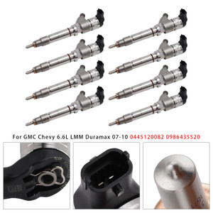 2007-2010 GMC Chevy SIERRA 2500 3500 HD 6.6L 8Pcs Fuel Injector 0445120082 0986435520 Generic