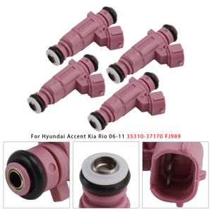 2009-2011 Kia Rio L4 1.6L DOHC 4Pcs Fuel Injector 35310-37170 FJ989 Generic