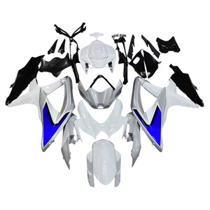 2008-2009-2010 Suzuki GSXR 600 750 Silver White GSXR Racing Amotopart Fairings Customs Fairing