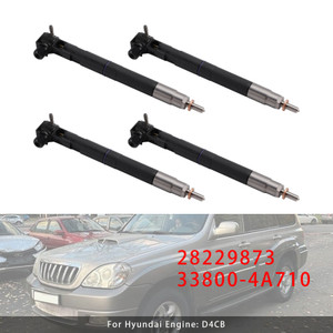 Hyundai KIA H1 2.5 CRDi Kia 4Pcs Common Rail Injector 28229873 33800-4A710 Generic