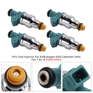 1987-1993 Volkswagen Cabriolet Fox Golf Jetta 4Pcs Fuel Injector 0280150902 Generic