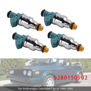 1993-1998 AUDI CABRIOLET 4Pcs Fuel Injector 0280150902 Generic