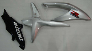 Fairings Suzuki GSXR 600 750 Silver Black GSXR Racing  (2008-2009-2010)