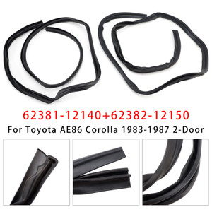 1983-1987 Toyota AE86 Corolla 2-Door Front Roof Side Rail Weatherstrip Left+Right Set 62381-12140 Generic