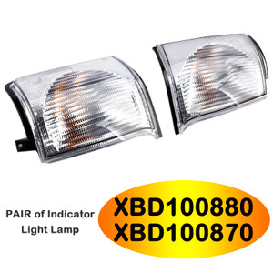 1999-2002 Land Rover Discovery 2 Pre-Facelift Models PAIR of Indicator Light Lamp XBD100880 XBD100870 White Generic