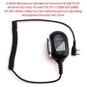 K-SM26 Microphone Speaker for TK-208 TH-D7 RPU416A KG-UVD1 TG-K4AT PX-777 Silver