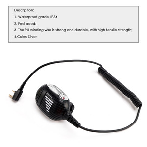K-SM26 Microphone Speaker for TK-208 TH-D7 RPU416A KG-UVD1 TG-K4AT PX-777 Silver