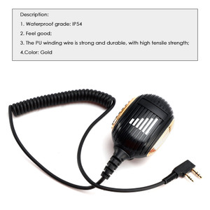 K-SM26 Microphone Speaker for TK-208 TH-D7 RPU416A KG-UVD1 TG-K4AT PX-777 Gold