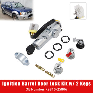 1997-2006 Nissan Navara D22 Ignition Barrel Door Lock Kit w/ 2 Keys K9810-2S806 Generic