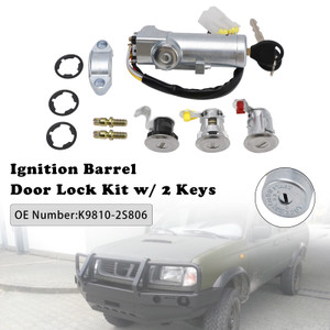 1997-2006 Nissan Navara D22 Ignition Barrel Door Lock Kit w/ 2 Keys K9810-2S806 Generic