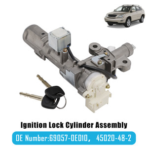 2006-2008 Lexus RX400H 3.3L Ignition Lock Cylinder Assembly 2 Keys 69057-0E010 Generic
