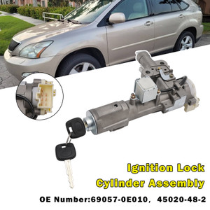 2006-2008 Lexus RX400H 3.3L Ignition Lock Cylinder Assembly 2 Keys 69057-0E010 Generic