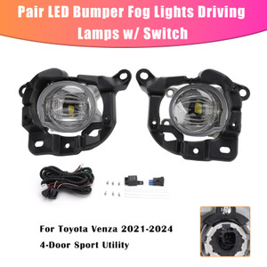 2021-2024 Toyota Venza 4-Door Sport Utility Pair LED Bumper Fog Lights Driving Lamps w/ Switch TO1038271 Generic